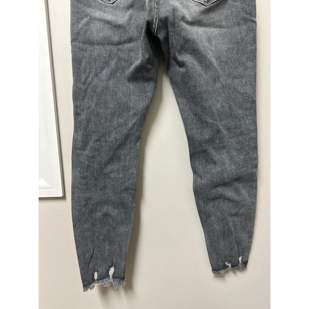 Kancan Jeans Womens Grey Distressed Skinny High Rise Jeans Cut 40452 Size 11‎ 29